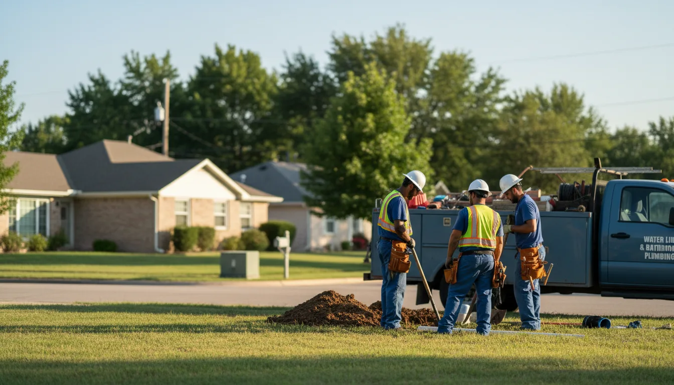 Residential water line and bathroom plumbing service in Amidon, ND